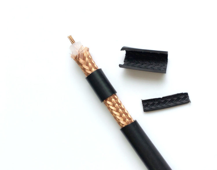75 Ohm 100 Ohm LSZH জ্যাকেট Rg6 ইন্টারনেট XLPE নিরোধকের জন্য Coax Cable