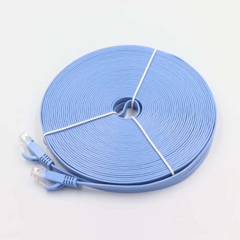 ETL DELTA UL Cat5e Cat6 Rj45 ফ্ল্যাট কেবল Rohs 35M ইথারনেট নেটওয়ার্ক কেবল