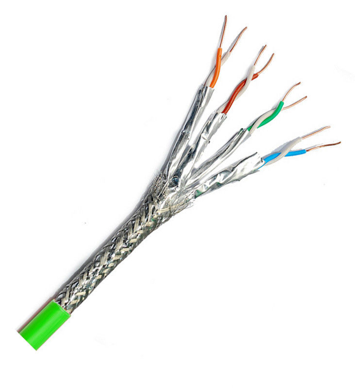 ইনডোর আউটডোর 24Awg SFTP ক্যাট 8 ইথারনেট ল্যান ক্যাবল 100m 305m 500m