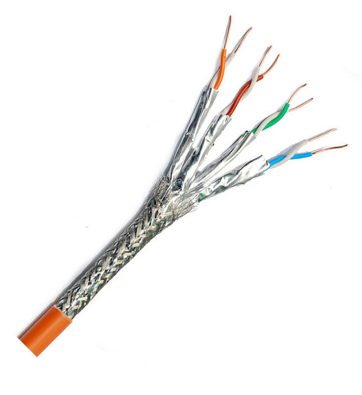 ইনডোর আউটডোর 24Awg SFTP ক্যাট 8 ইথারনেট ল্যান ক্যাবল 100m 305m 500m