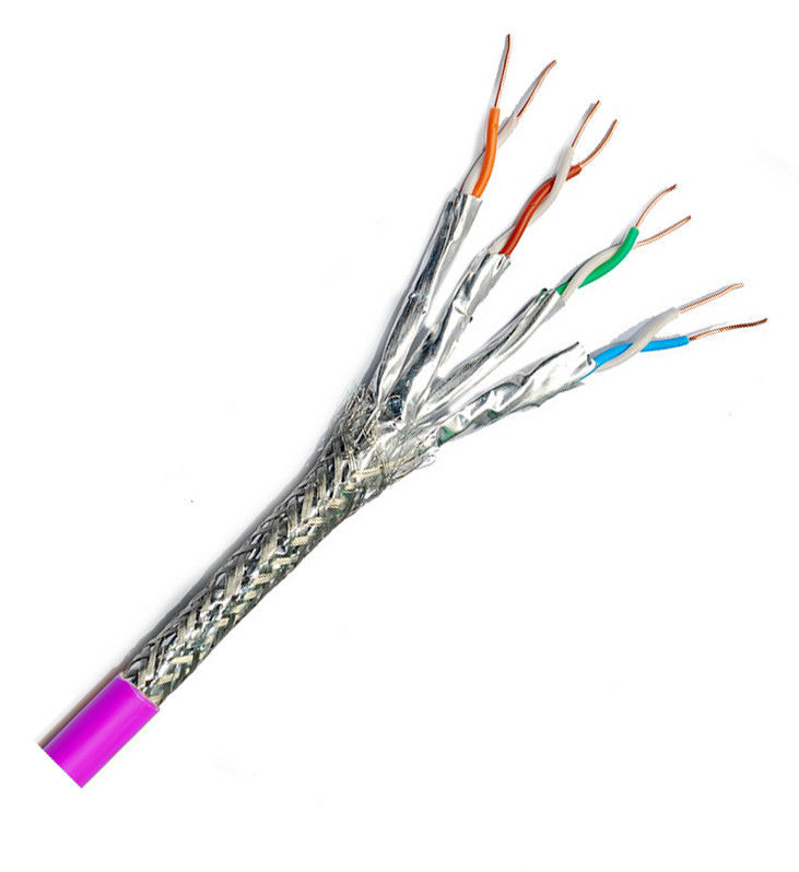 ইনডোর আউটডোর 24Awg SFTP ক্যাট 8 ইথারনেট ল্যান ক্যাবল 100m 305m 500m