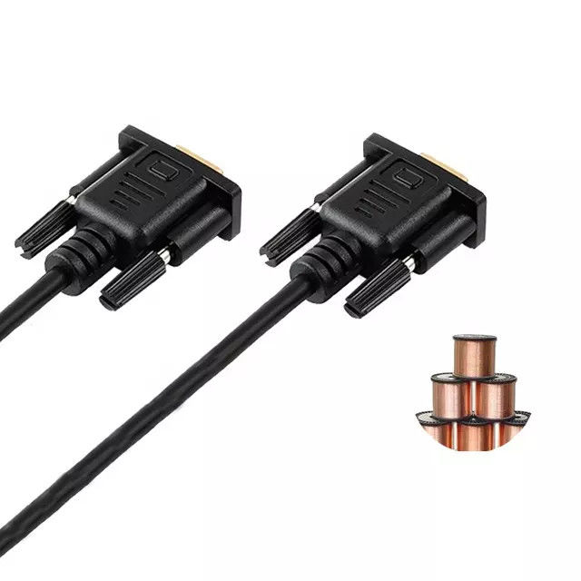 RS232 DB9 9 পিন সিরিয়াল কেবল পুরুষ থেকে পুরুষ ভিডিও ডেটা ট্রান্সমিশন গোল্ড প্লেট
