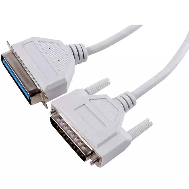 PVC খাঁটি কপার VGA পুরুষ থেকে মহিলা প্রিন্টার কেবল 36P পুরুষ থেকে Db 25P