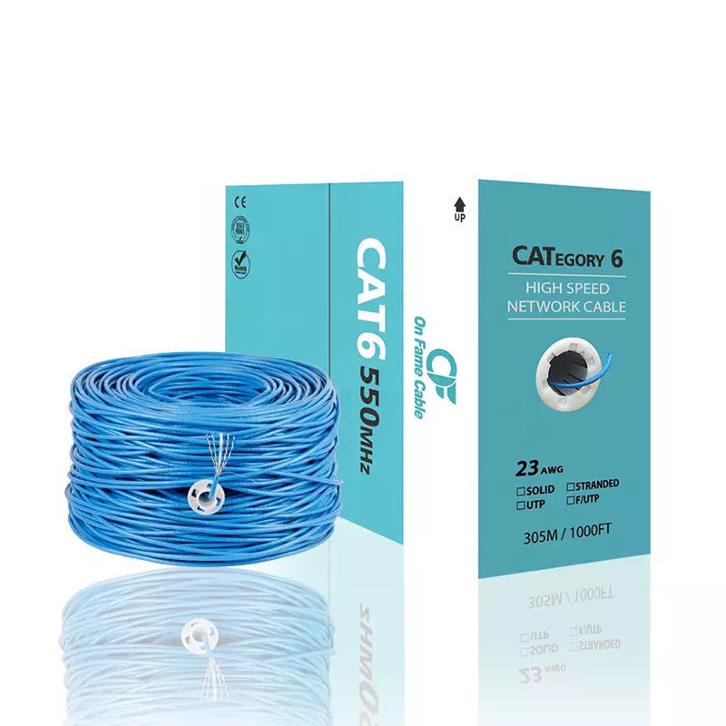 23Awg Cat6 Lan কেবল 305m নেটওয়ার্ক প্যাচ কর্ড TIA-568-C.2