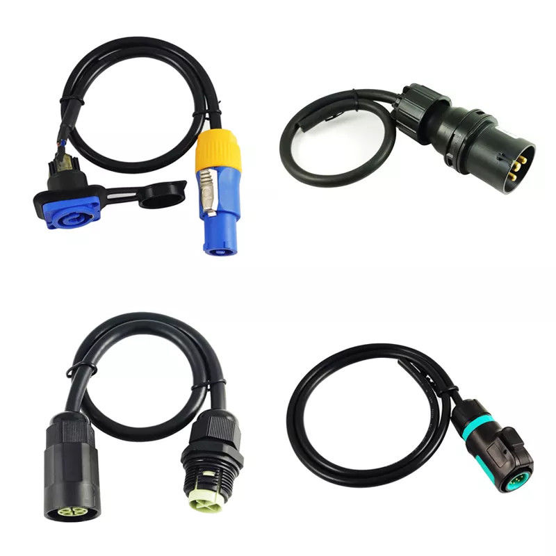 LED এর জন্য M12 M16 IP67 3 পিন রোবট ওয়্যারিং জোতা জলরোধী সংযোগকারী কেবল
