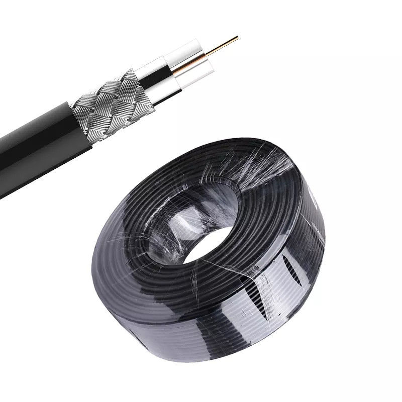 75 Ohm 100 Ohm LSZH জ্যাকেট Rg6 ইন্টারনেট XLPE নিরোধকের জন্য Coax Cable