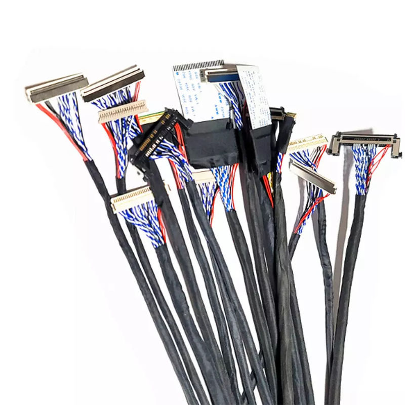 OEM ODM ROHS 0.4mm পিচ LVDS কেবল 30 পিন 40 পিন 50 পিন