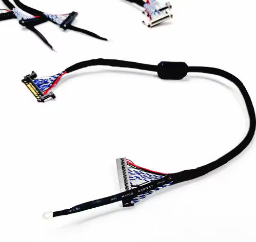 শিল্প মনিটরগুলির জন্য AWG26-28 তারের গেজ LVDS সিগন্যাল কেবল I-PEX/JAE/HIROSE সামঞ্জস্যপূর্ণ কাস্টম কেবল ডিজাইন