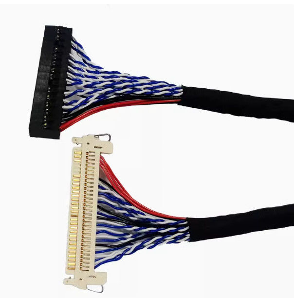 105C নামমাত্র তাপমাত্রা AWG26 তামা কন্ডাক্টর সহ 1-5m LVDS ক্যাবল UL VW-1 নামমাত্র