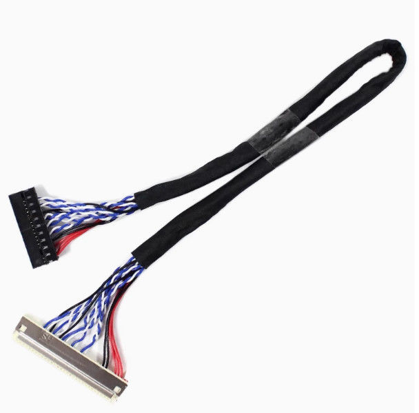 105C নামমাত্র তাপমাত্রা AWG26 তামা কন্ডাক্টর সহ 1-5m LVDS ক্যাবল UL VW-1 নামমাত্র