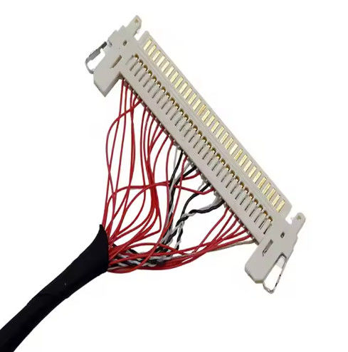 কালো তারের রঙ বৈদ্যুতিক তারের হার্নেস 2pin-16pin টার্মিনাল 600V কাস্টমাইজড