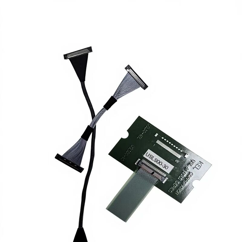 USLS20-30-010-B 30 পিন মাইক্রো কোক্স LVDS কেবল, 0.4mm পিচ সহ উচ্চ-গতির ট্রান্সমিশনের জন্য কাস্টম অ্যাসেম্বলি