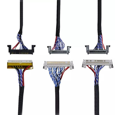 OEM ODM ROHS 0.4mm পিচ LVDS কেবল 30 পিন 40 পিন 50 পিন