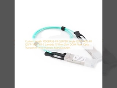কাস্টম দৈর্ঘ্য 100GBASE-FR QSFP28 সিঙ্গেল QSFP-40G-FR QSFP-100G-FR-S ল্যামডা 1310nm 2km DOM ফাইবার অপটিক ট্রান্সসিভার তারের জোতা প্রস্তুতকারক